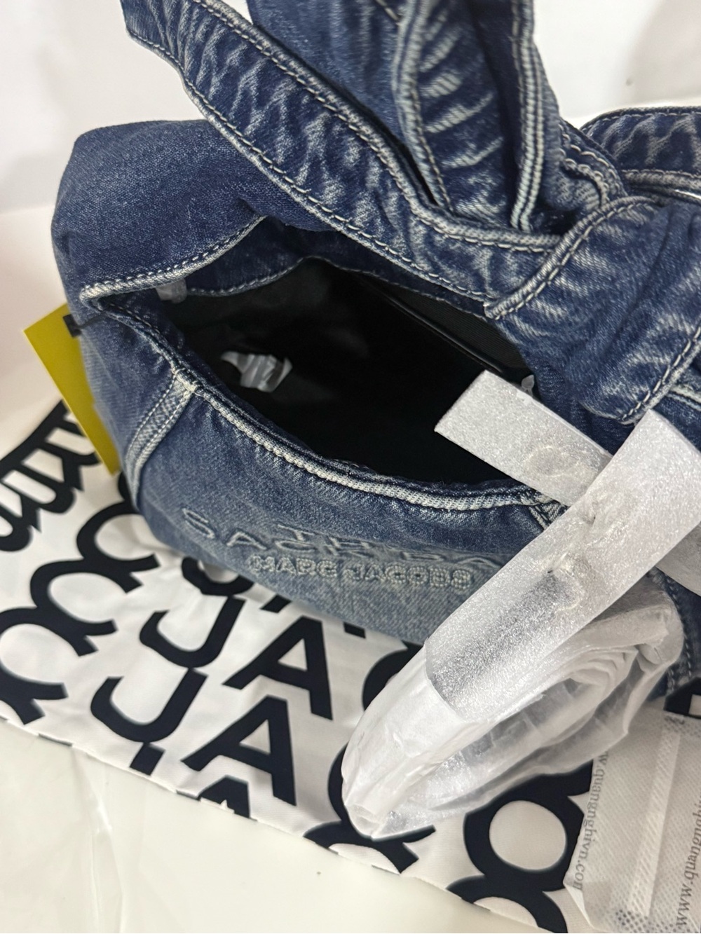 NWT Marc Jacobs The Bow Denim Mini Sack Bag - Picture 3 of 8